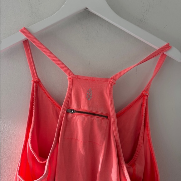 FREE PEOPLE Hot Shot Mini Dress in Neon Coral S - Picture 5 of 6